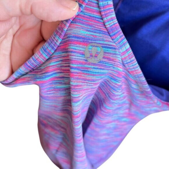 Lululemon Power Y Tank Size 6 Wee Are From Space Dye Purple Multi - Picture 10 of 12